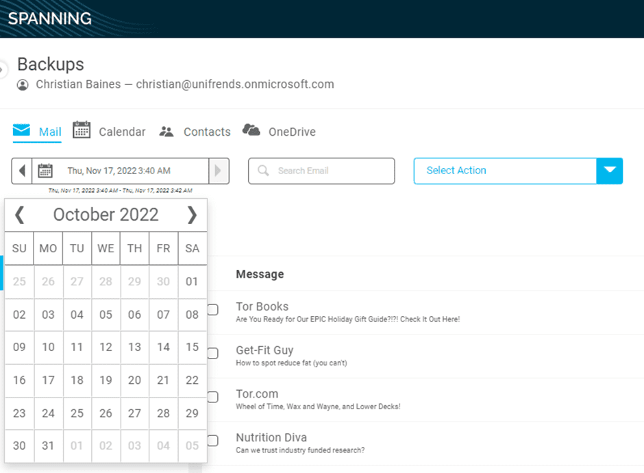 Data Restoration With End User Self-Service I Spanning