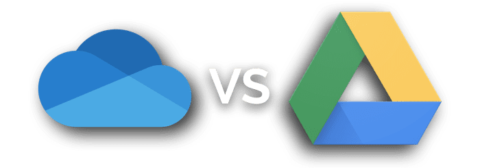 onedrive vs google drive logos