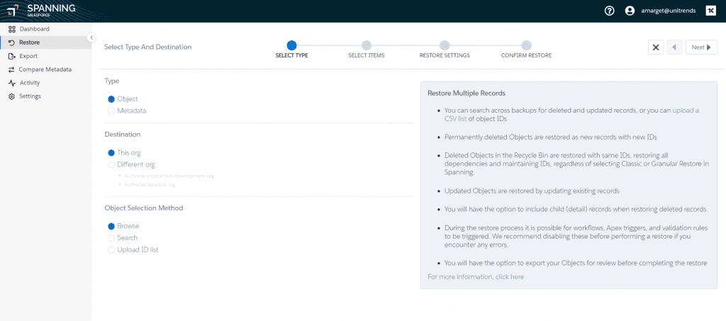 SFDC Restore figure 1