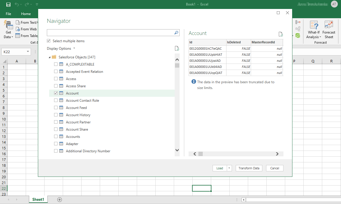 step 2 salesforce data export to excel