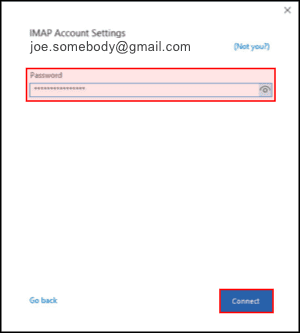 STep 4 Connect Outlook to the Gmail Account