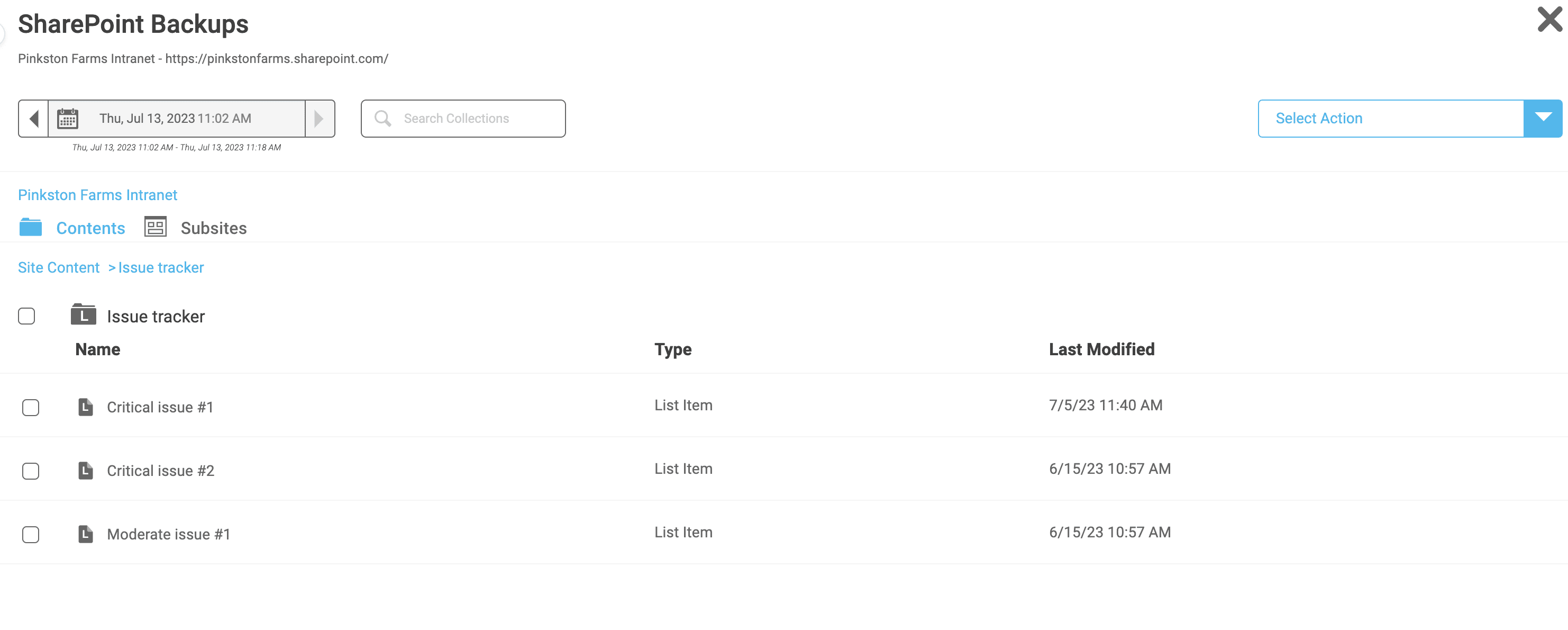 SharePoint Online Lists Backup I Spanning