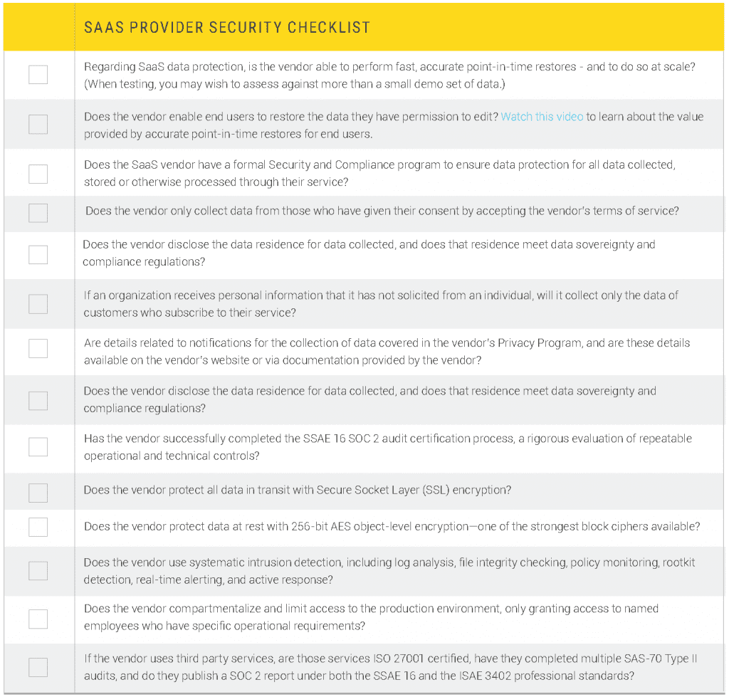 SaaS data protection