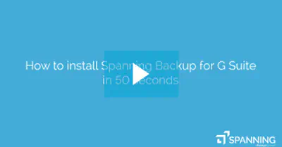 How to Install Spanning Backup for Google Workspace in Under a Minute