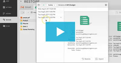 Ransomware Recovery — Demo Video: Spanning Backup for Google Workspace