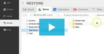 Team Drives Backup — Demo Video: Spanning Backup for Google Workspace