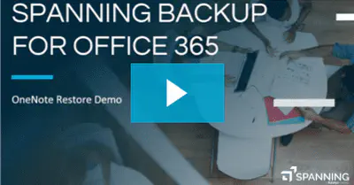 Restore OneNote Backup: Spanning Backup for Microsoft 365