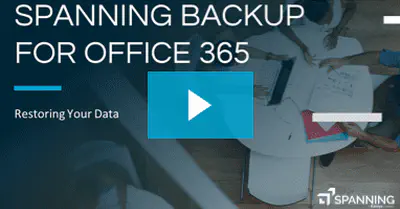 Restore Microsoft 365 Mail, Calendar & OneDrive Data: Spanning Backup for Microsoft 365