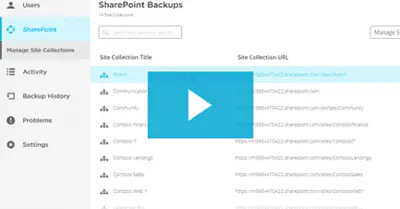 SharePoint Backup — Demo Video: Spanning Backup for Microsoft 365