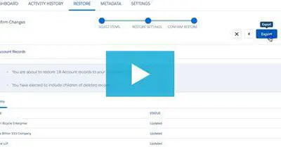 Spanning Backup for Salesforce: Export Updated or Deleted Records