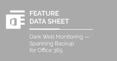 Dark Web Monitoring: Feature Datasheet