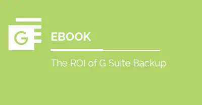 The ROI of Google Workspace Backup