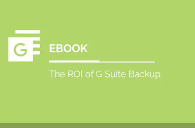 The ROI of Google Workspace Backup