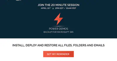 [Webinar] Microsoft 365 Backup Power Demo