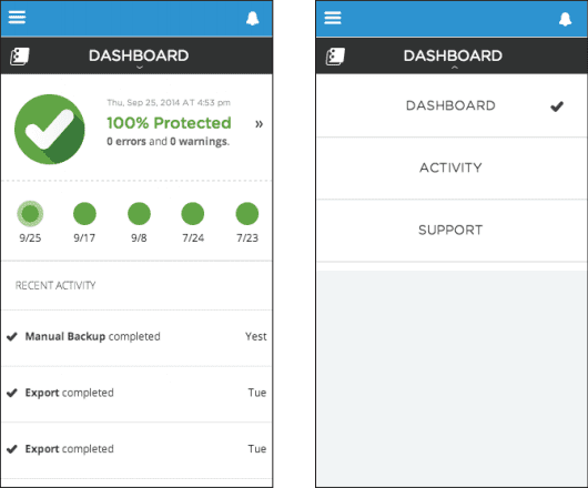 mobile-friendly-user-interface-and-navigation-design-for-spanning-backup