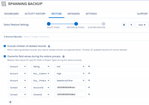 New Feature for Spanning Backup for Salesforce: Overwrite Field Values in Bulk Restore