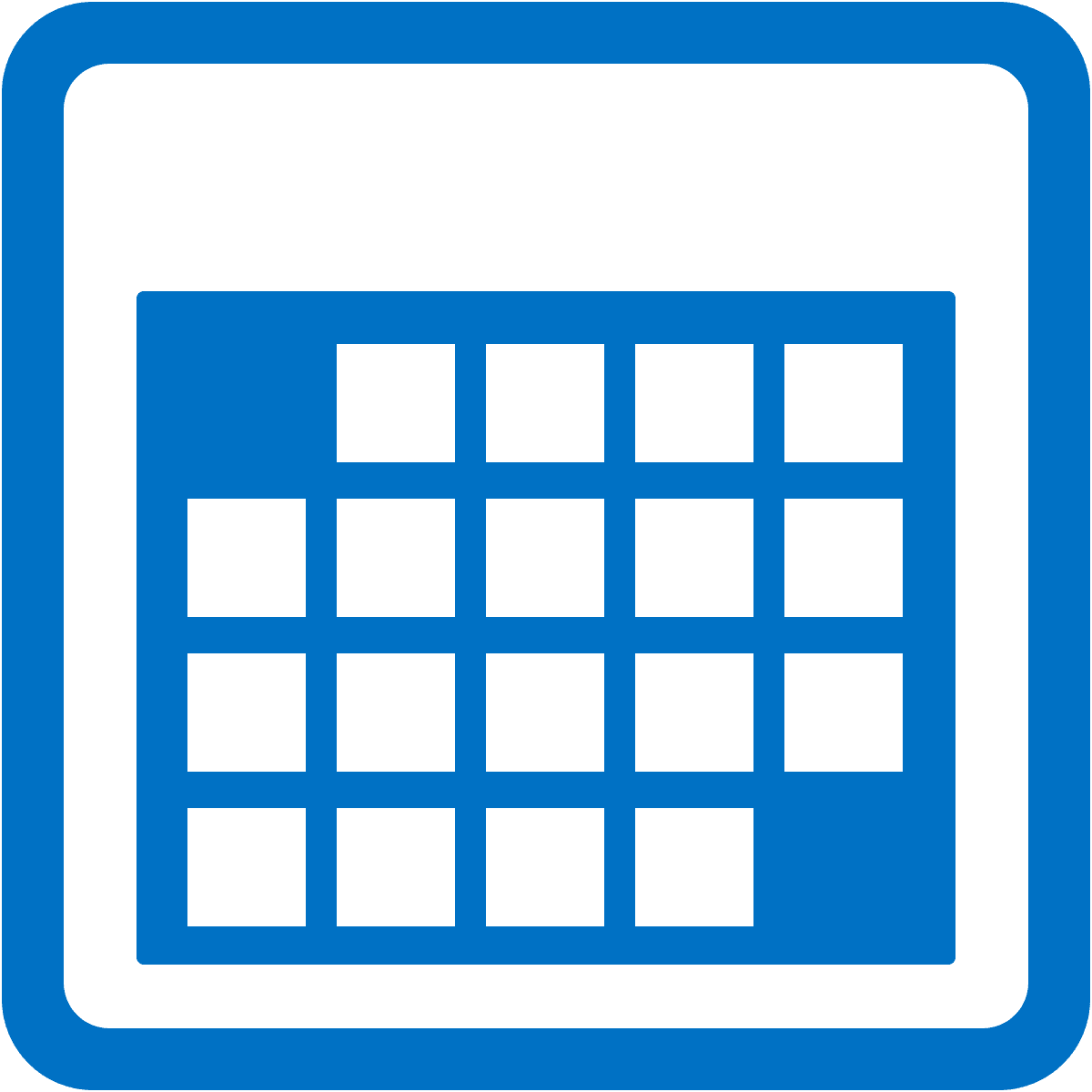 Office 365 Calendar Logo Spanning