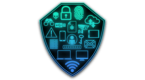 A shield representing elements of data loss prevention.